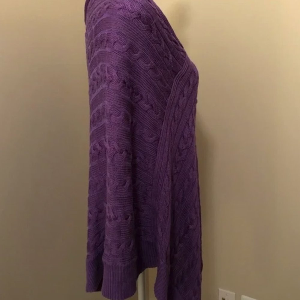 Lauren Ralph Lauren Cable-Knit Poncho size L XL Like New - Picture 8 of 8